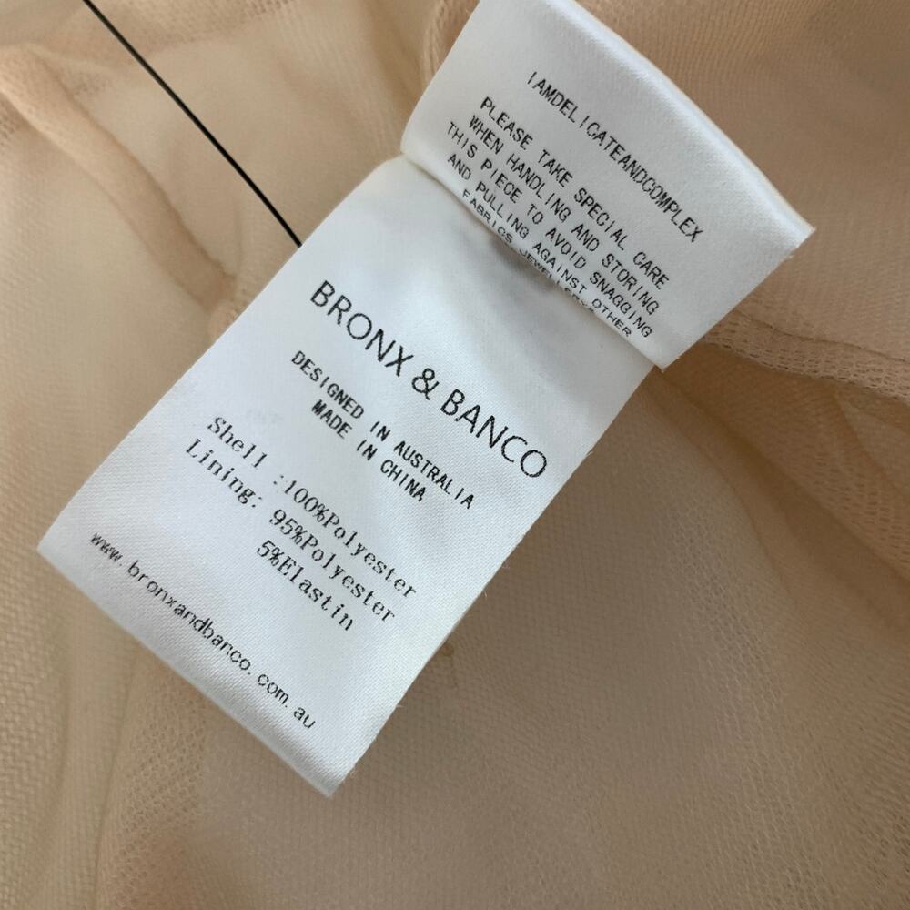 BRONX & BANCO Size 4 White Polyester Strapless Knee Length Gown Evening Dress - Picture 6 of 7